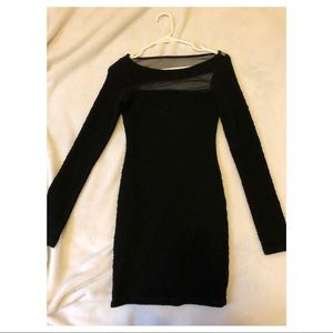 Sheer black mini dress